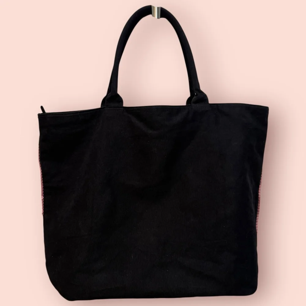 Victoria's Secret Limited Edition Pink Silver Sequin Weekender Tote Bag One Size - Picture 3 of 7